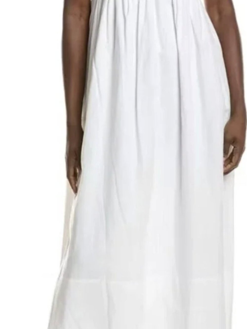 NWT $268 J.McLaughlin Wendy White Linen Cotton Maxi Sundress Medium - Picture 5 of 9